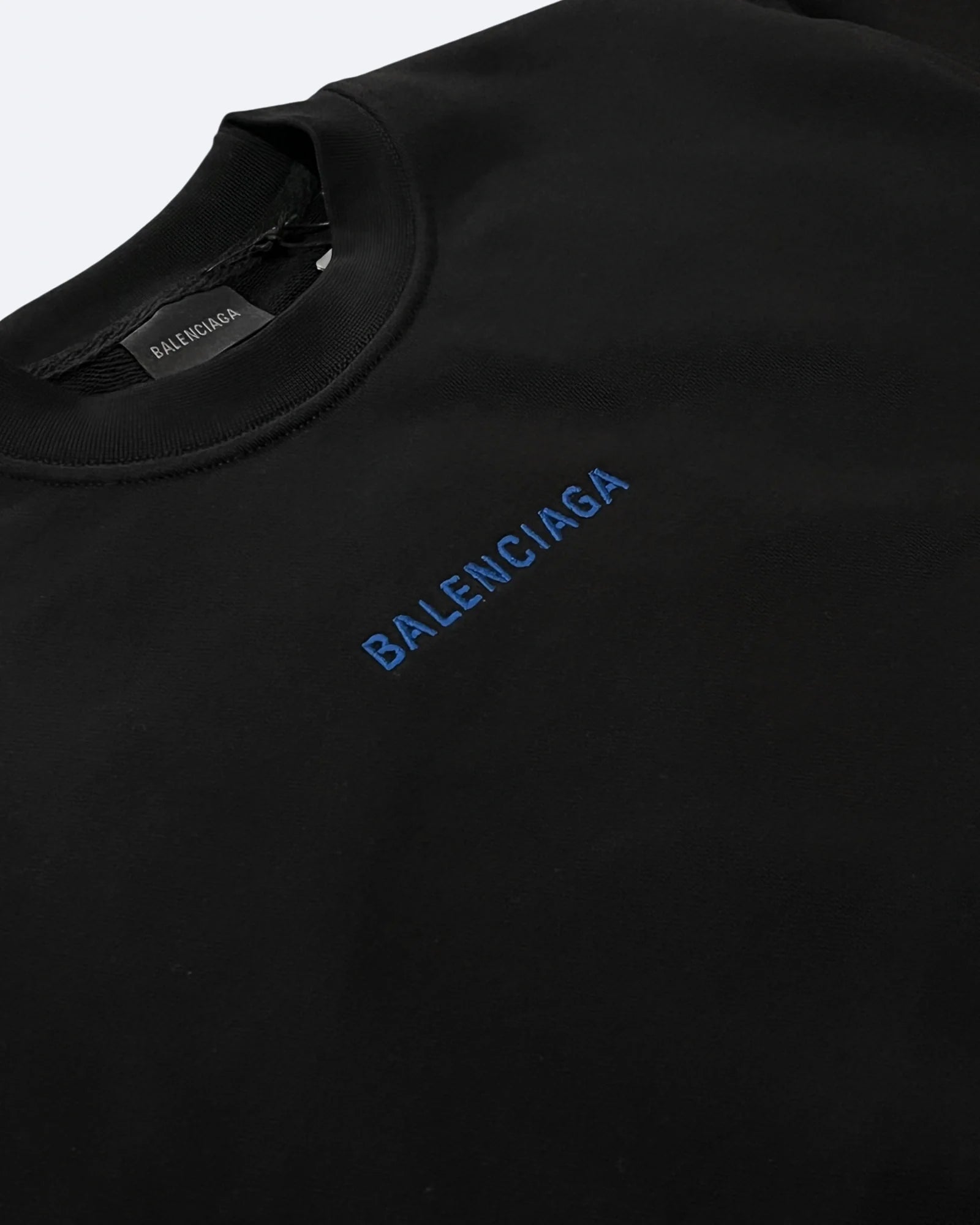 Balenciaga - Mikina s modrou logem - černá
