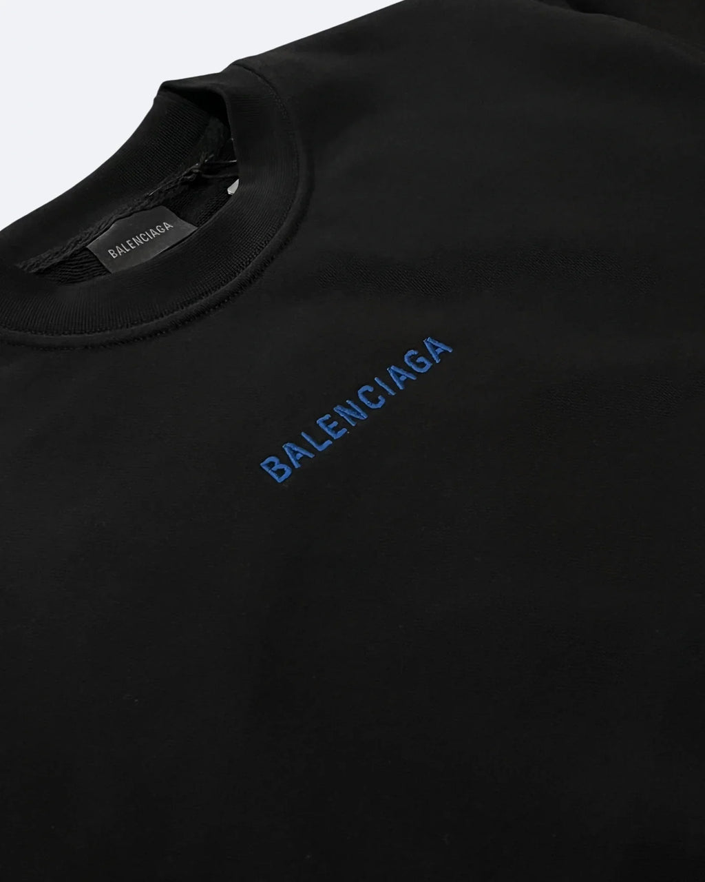 Balenciaga - Mikina s modrou logem - černá
