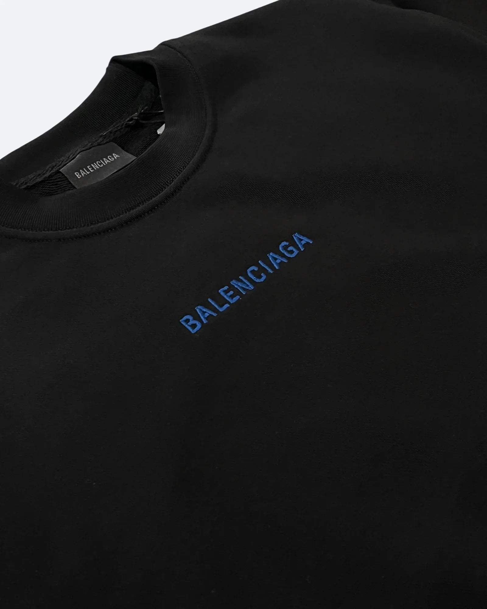 Balenciaga - Mikina s modrou logem - černá