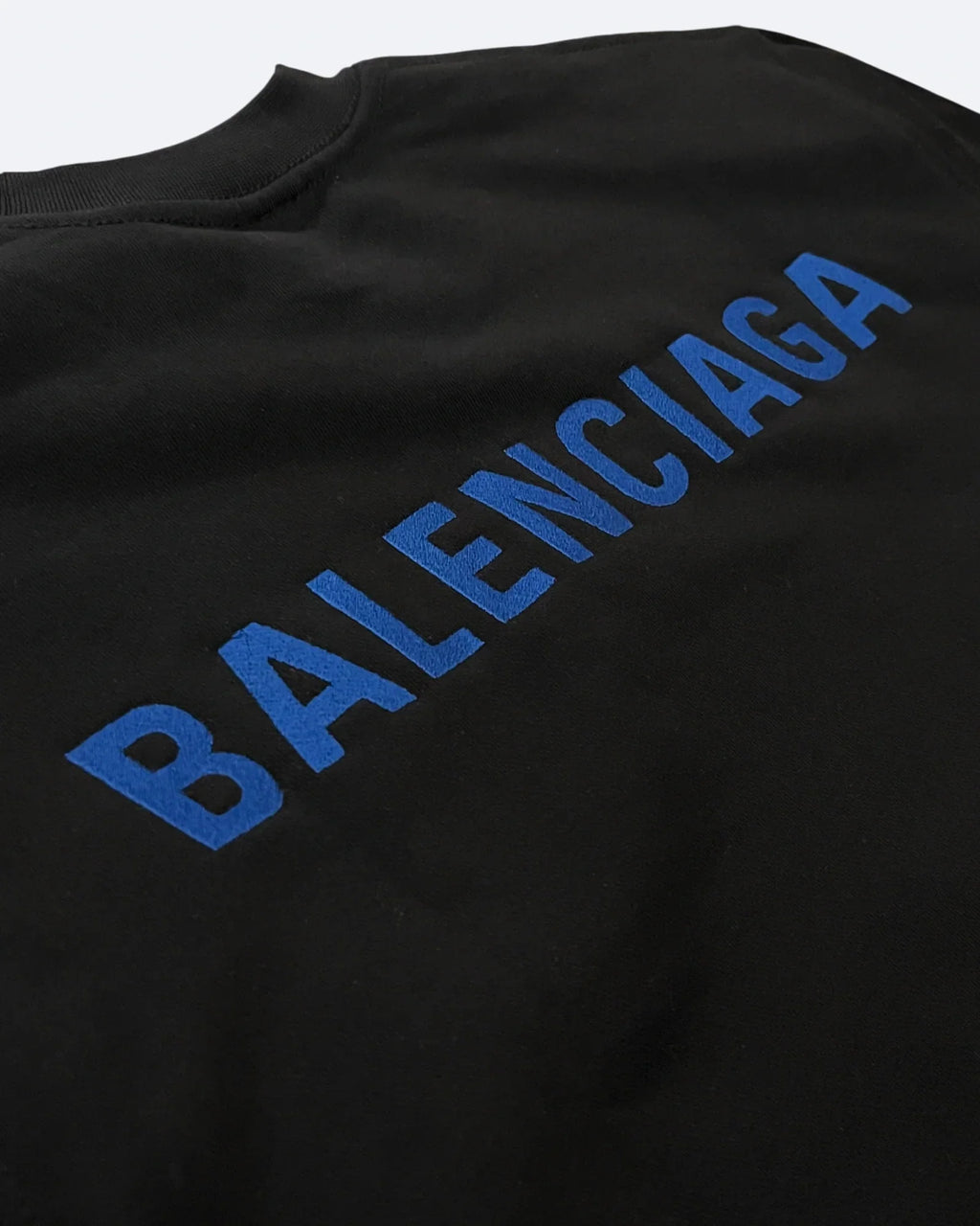 Balenciaga - Mikina s modrou logem - černá
