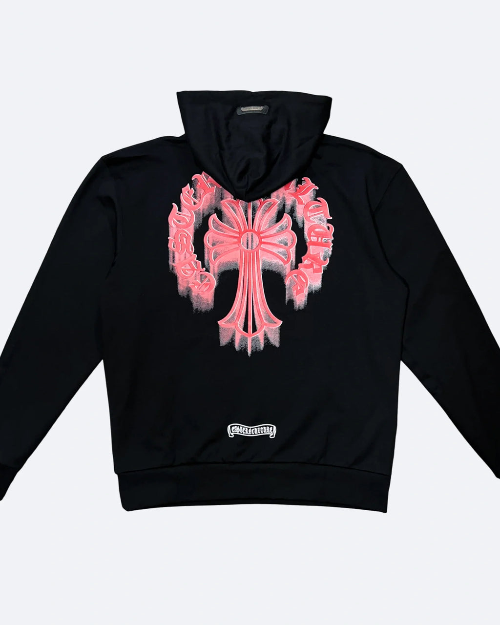 Chrome Hearts – Černá mikina s kapucí a červeným logem