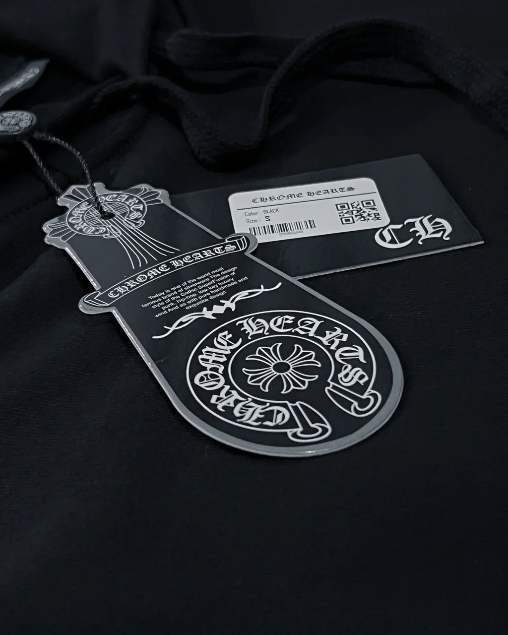 Chrome Hearts – Černá mikina s kapucí a červeným logem
