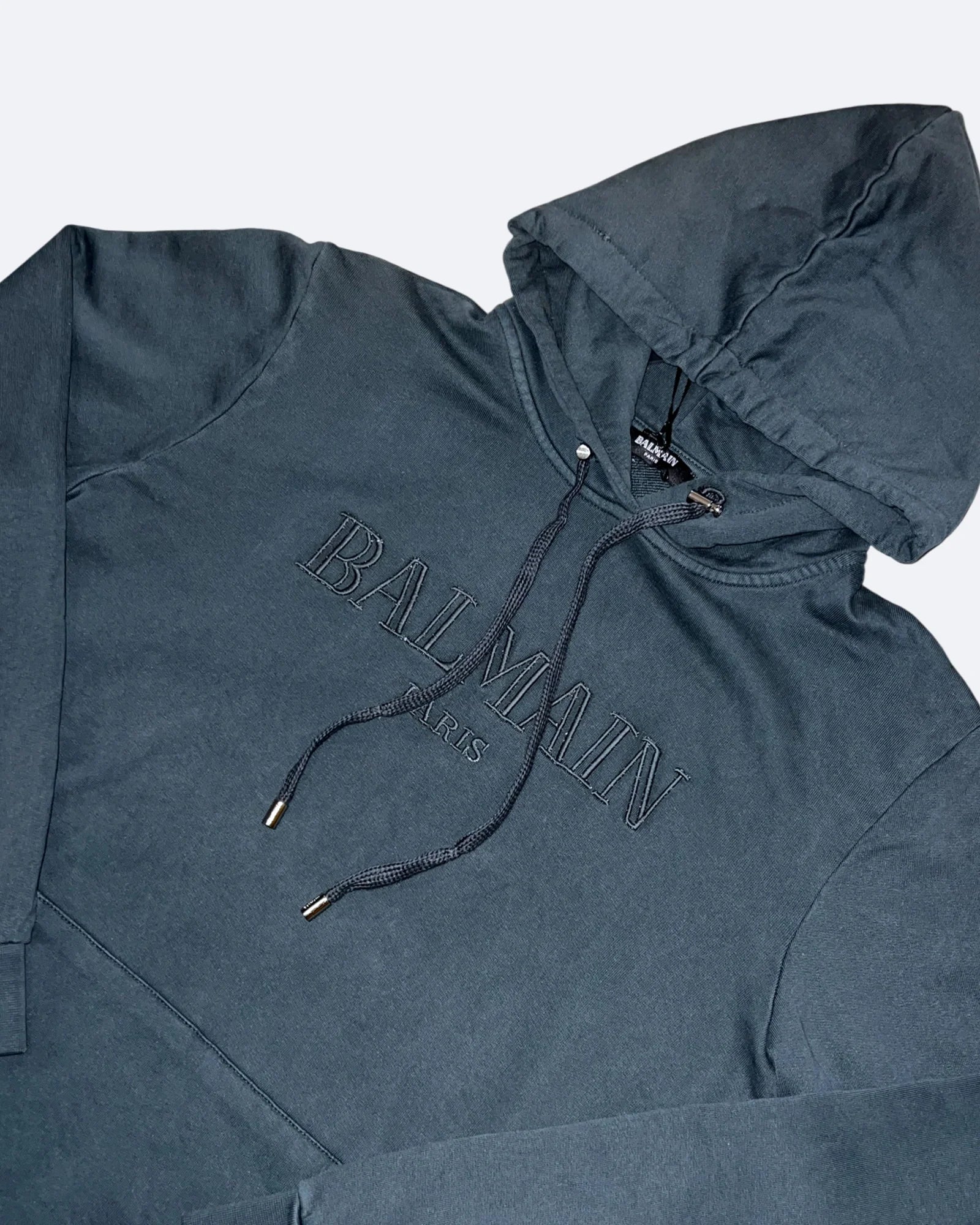 Balmain - Mikina s vyšitým logem - Břidlicově modrá