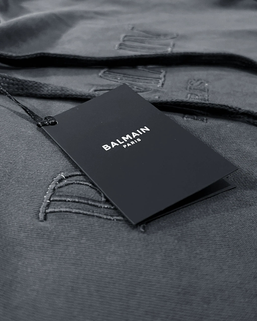 Balmain - Mikina s vyšitým logem - Břidlicově modrá