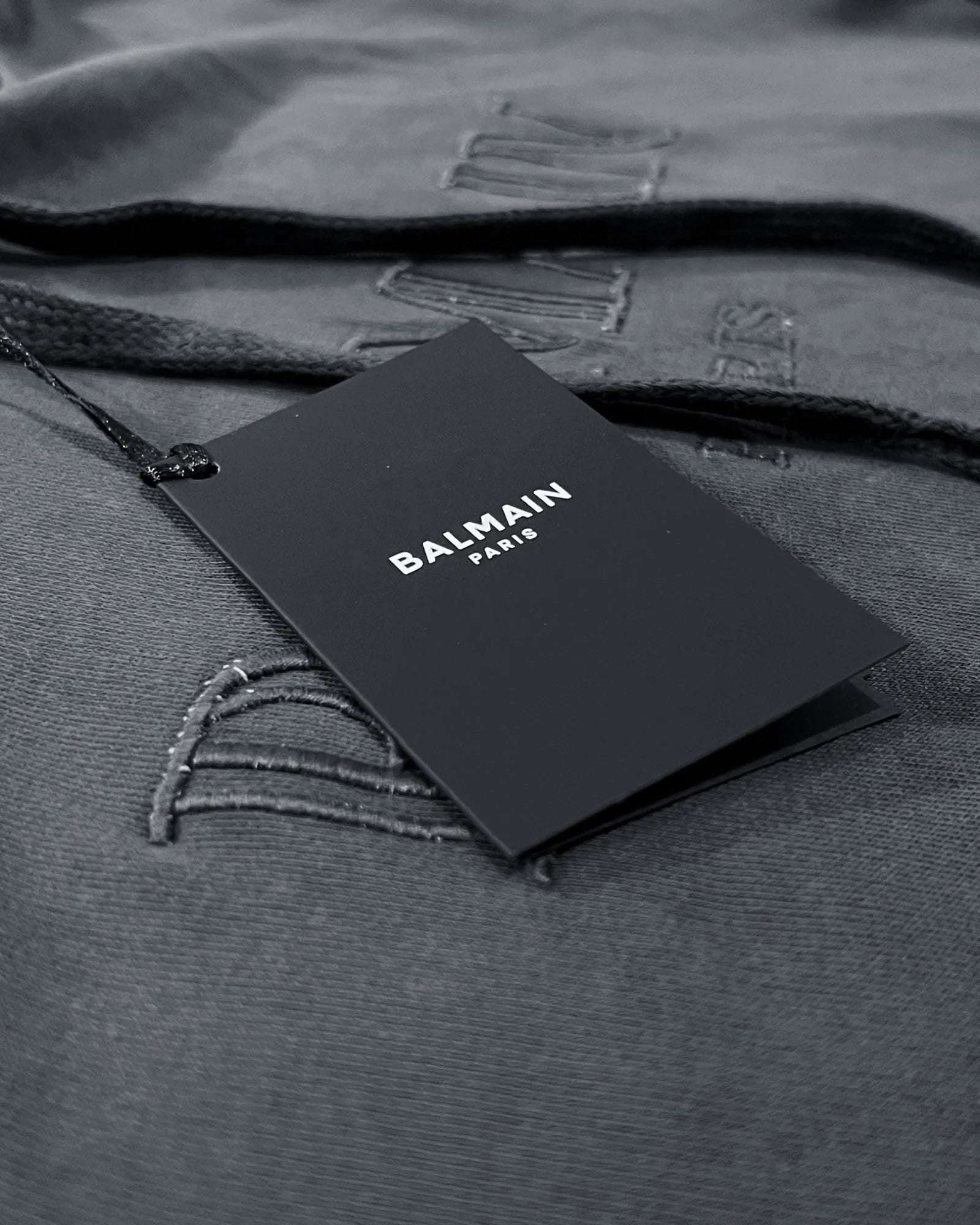 Balmain - Mikina s vyšitým logem - Břidlicově modrá