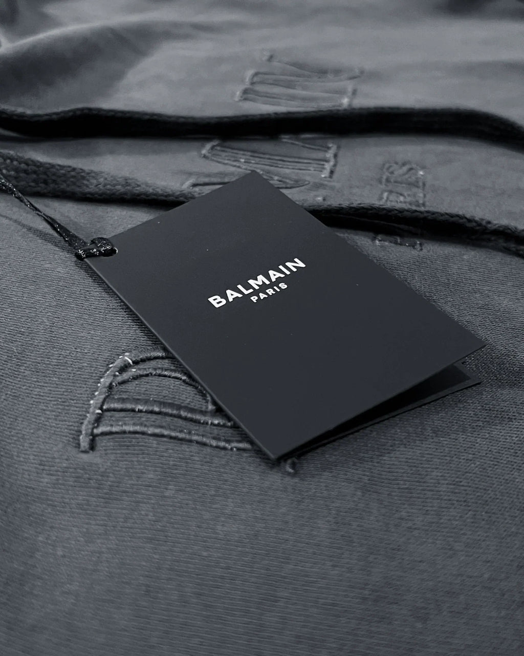 Balmain - Mikina s vyšitým logem - Břidlicově modrá
