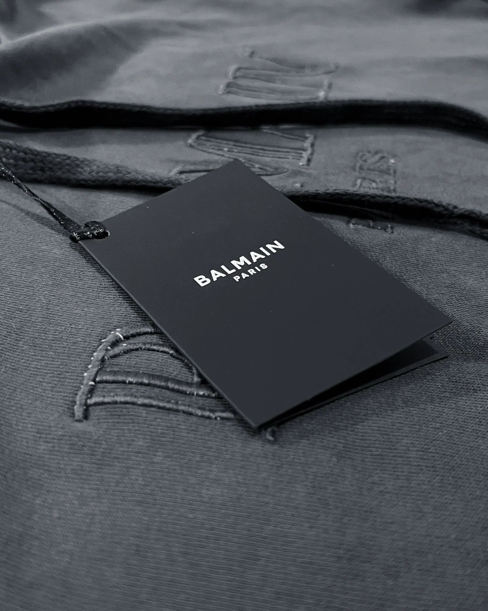 Balmain - Mikina s vyšitým logem - Břidlicově modrá