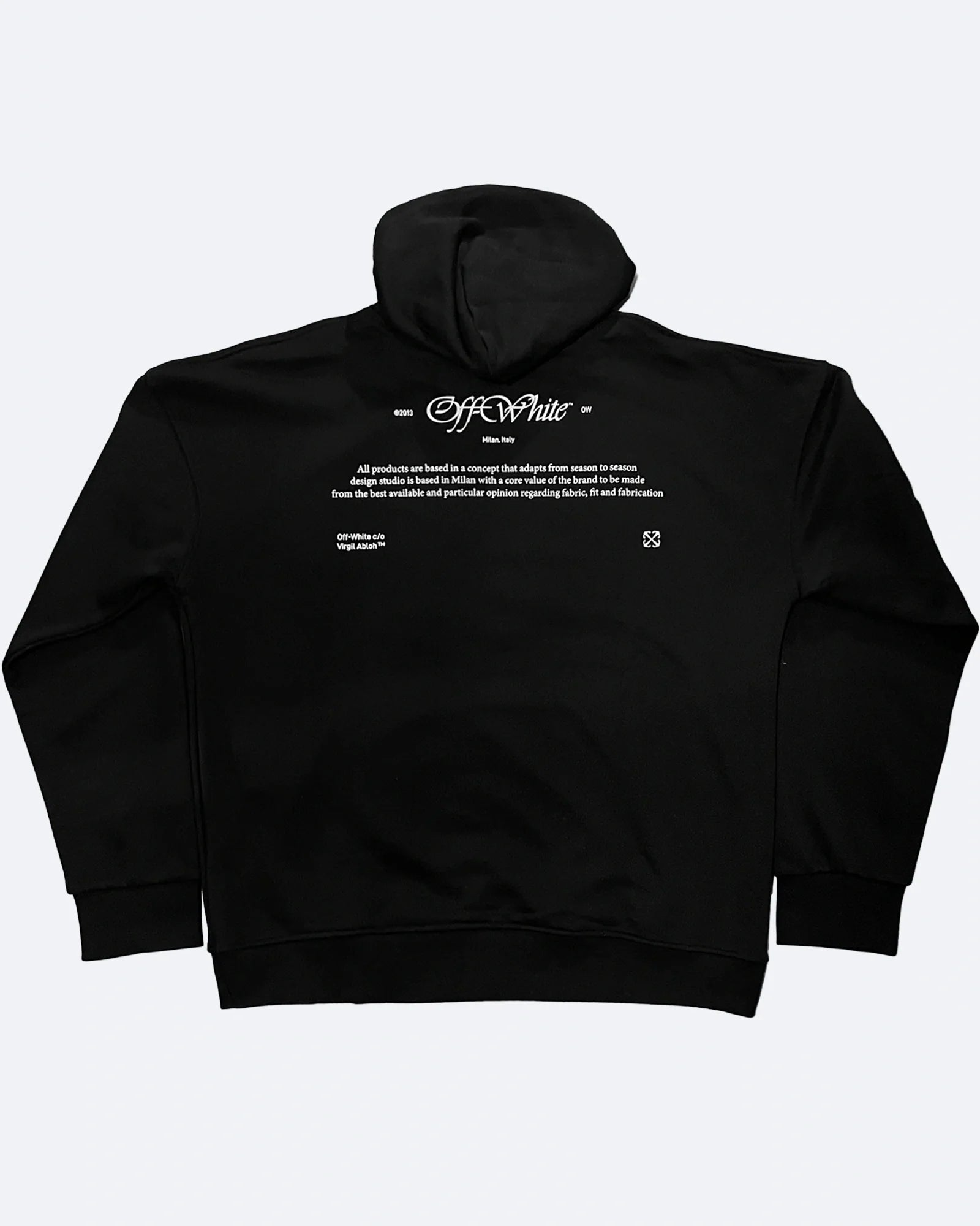 Off-White – Oversized mikina s kapucí Script Mary – černá