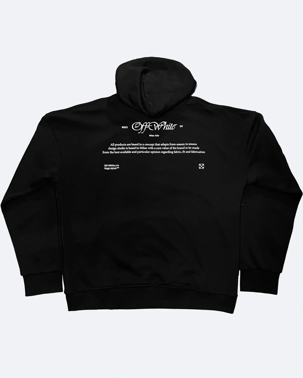 Off-White – Oversized mikina s kapucí Script Mary – černá