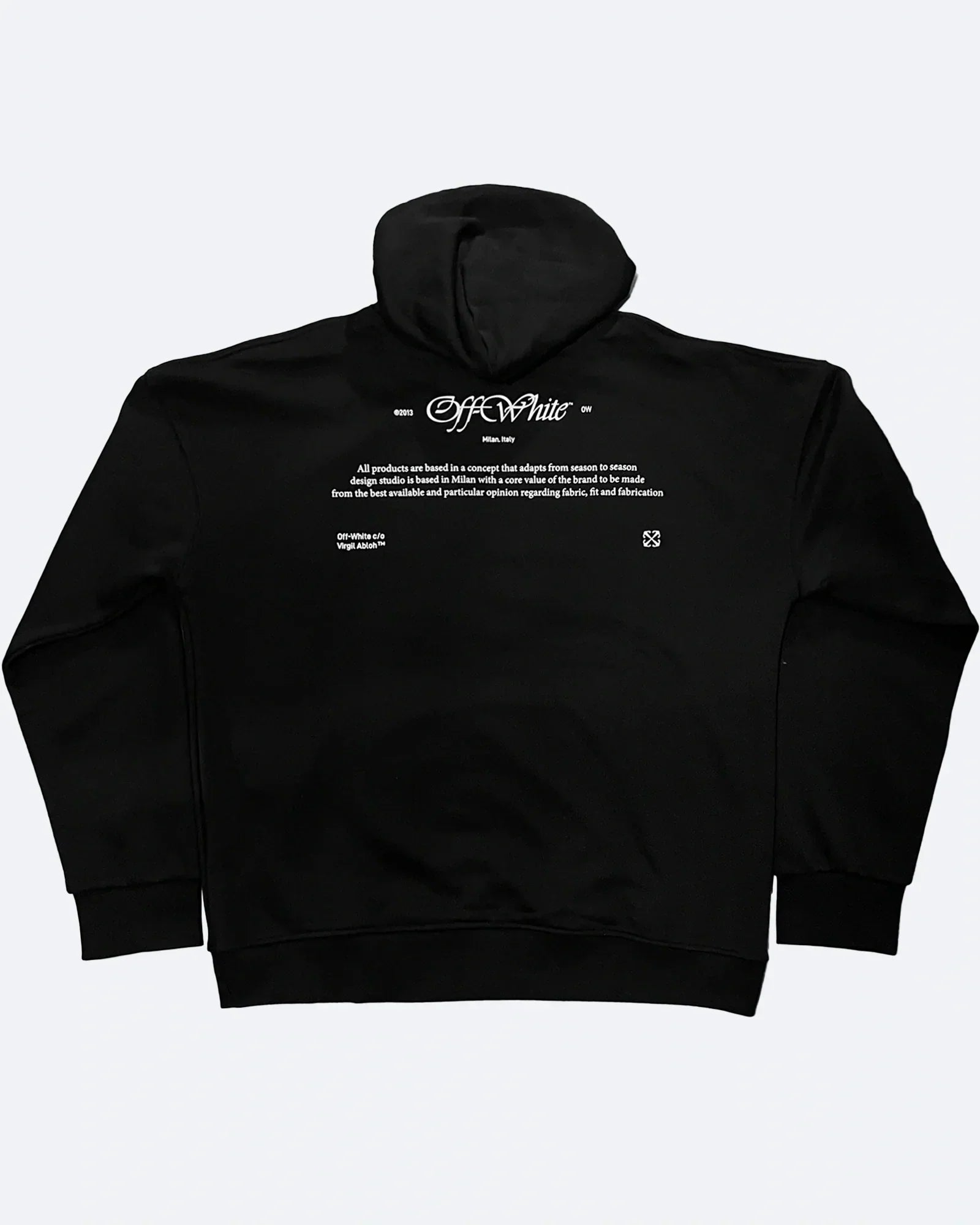 Off-White – Oversized mikina s kapucí Script Mary – černá