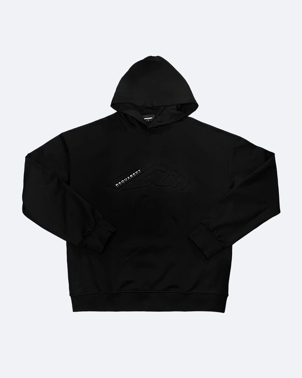 Dsquared2 - Oversized mikina s vyraženým logem - Černá