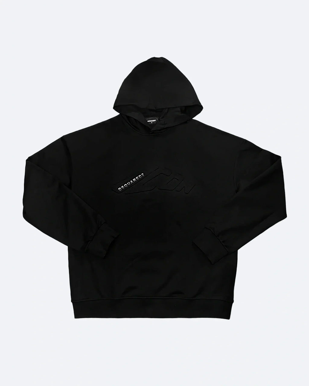 Dsquared2 - Oversized mikina s vyraženým logem - Černá