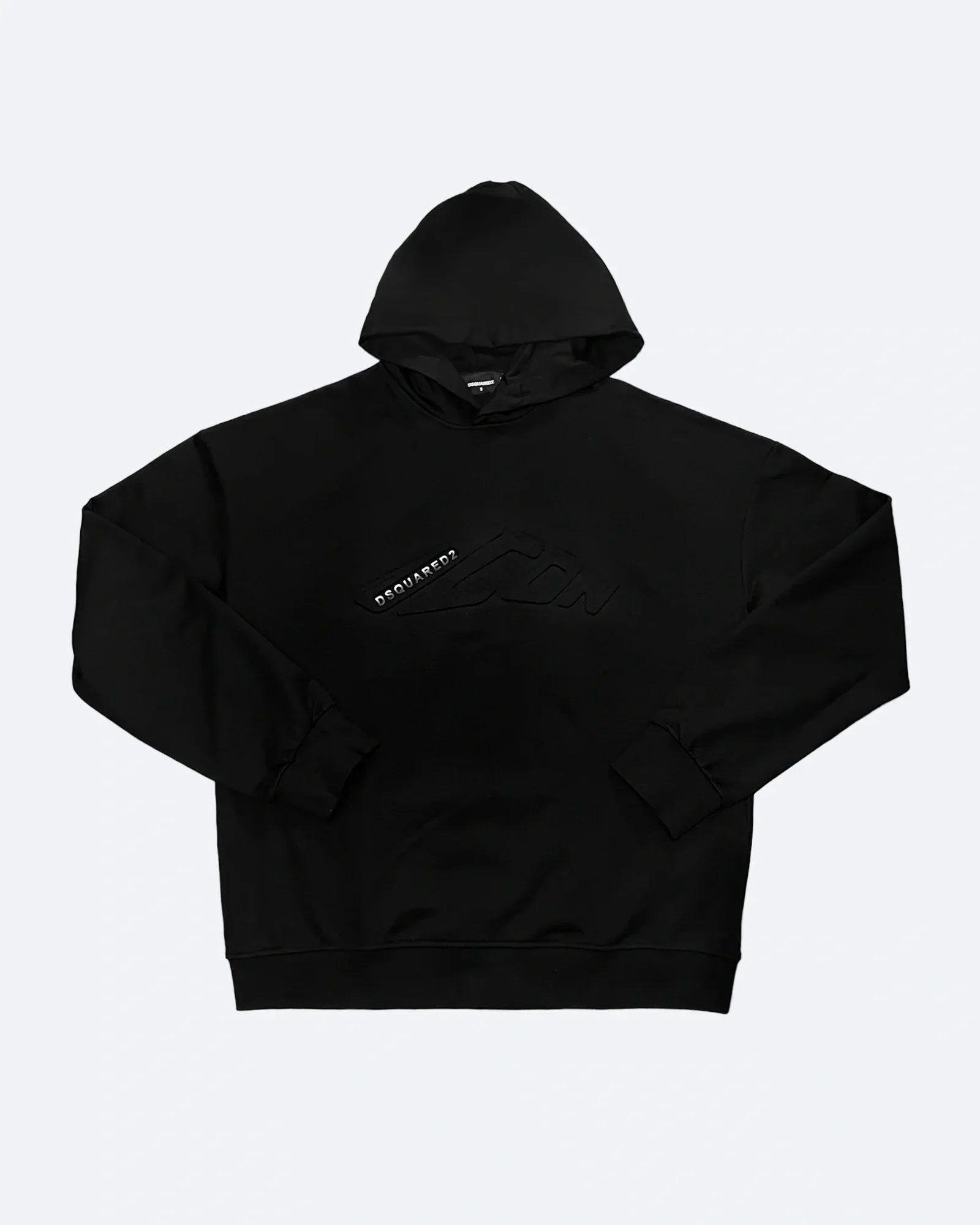 Dsquared2 - Oversized mikina s vyraženým logem - Černá