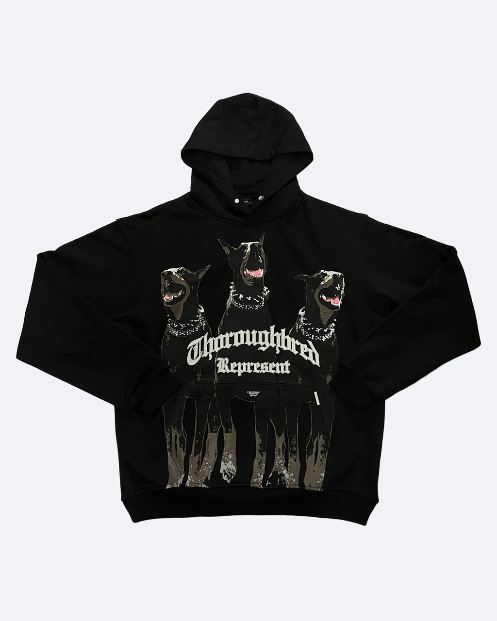 Represent - Mikina s kapucí Thoroughbred Oversized Hoodie - černá