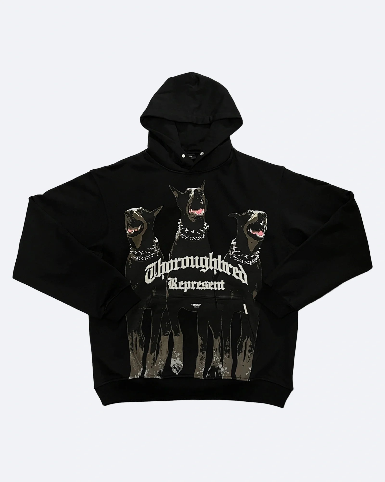 Represent - Mikina s kapucí Thoroughbred Oversized Hoodie - černá