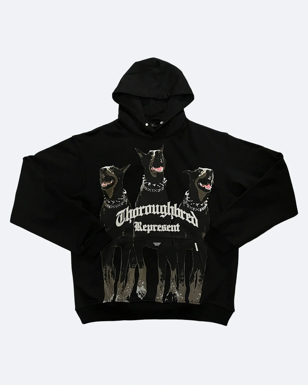 Represent - Mikina s kapucí Thoroughbred Oversized Hoodie - černá