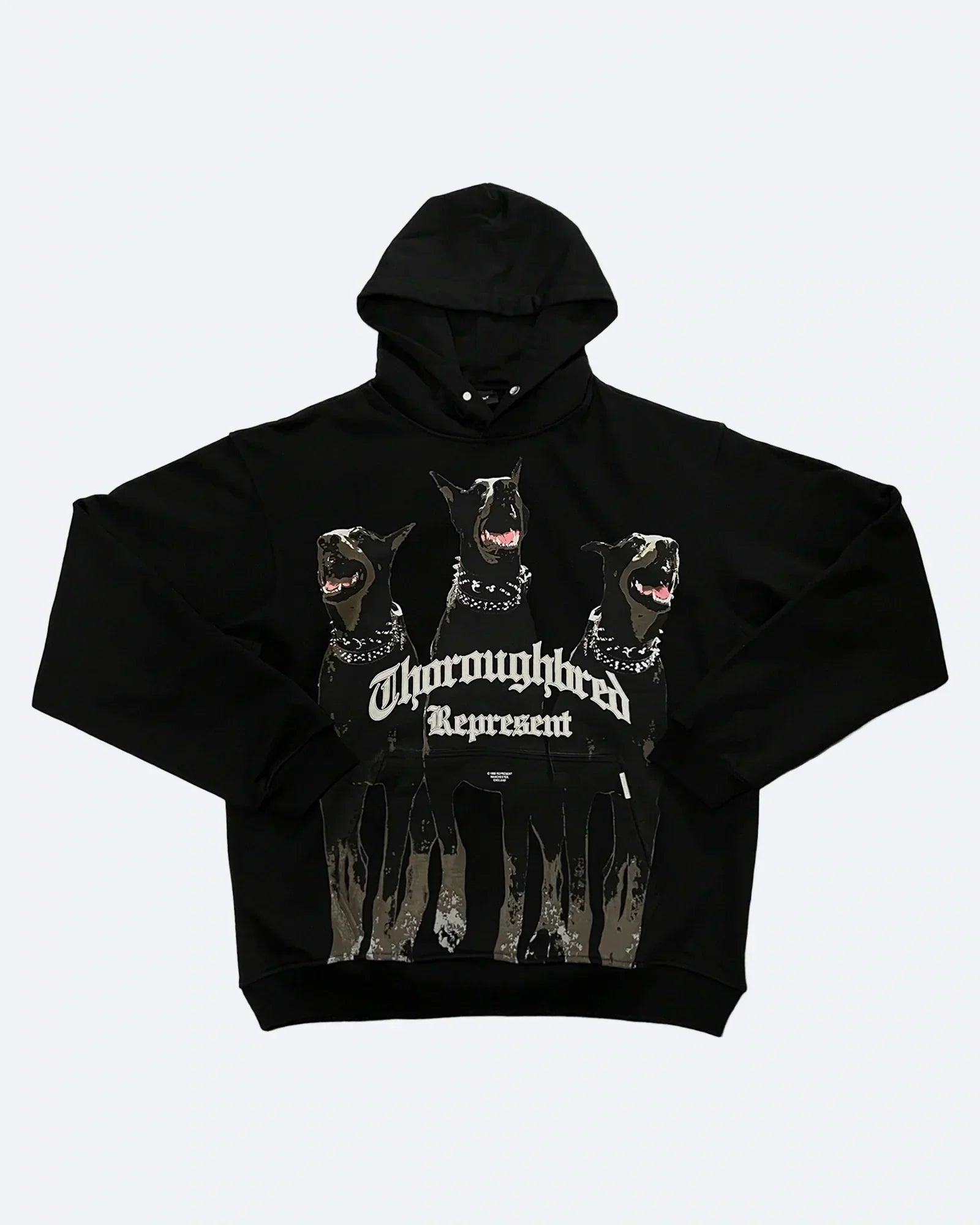Represent - Mikina s kapucí Thoroughbred Oversized Hoodie - černá