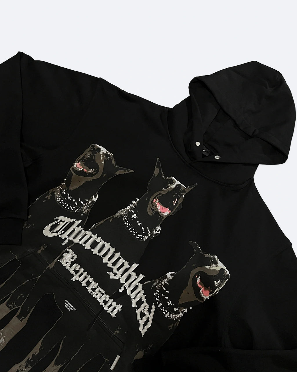 Represent - Mikina s kapucí Thoroughbred Oversized Hoodie - černá