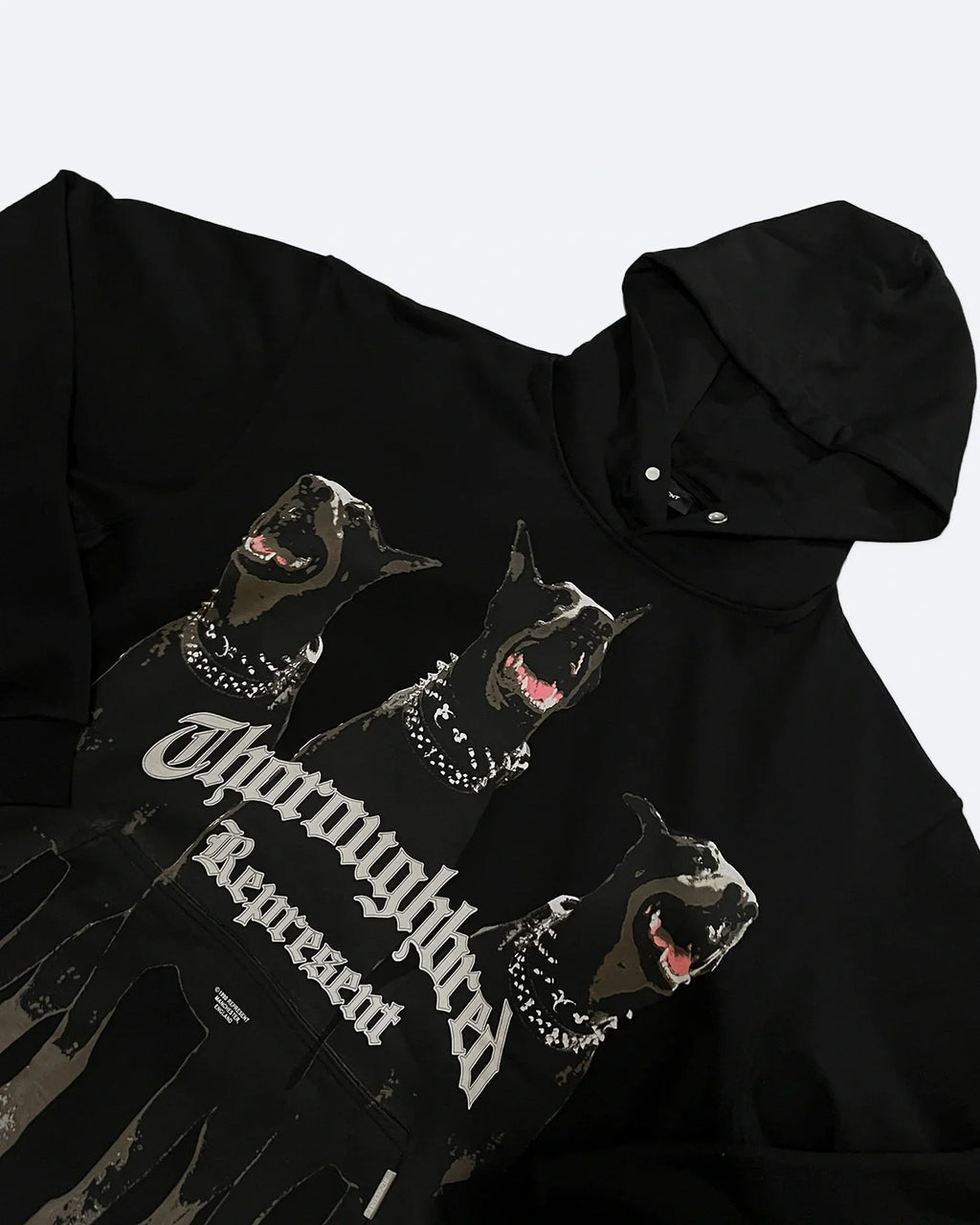 Represent - Mikina s kapucí Thoroughbred Oversized Hoodie - černá