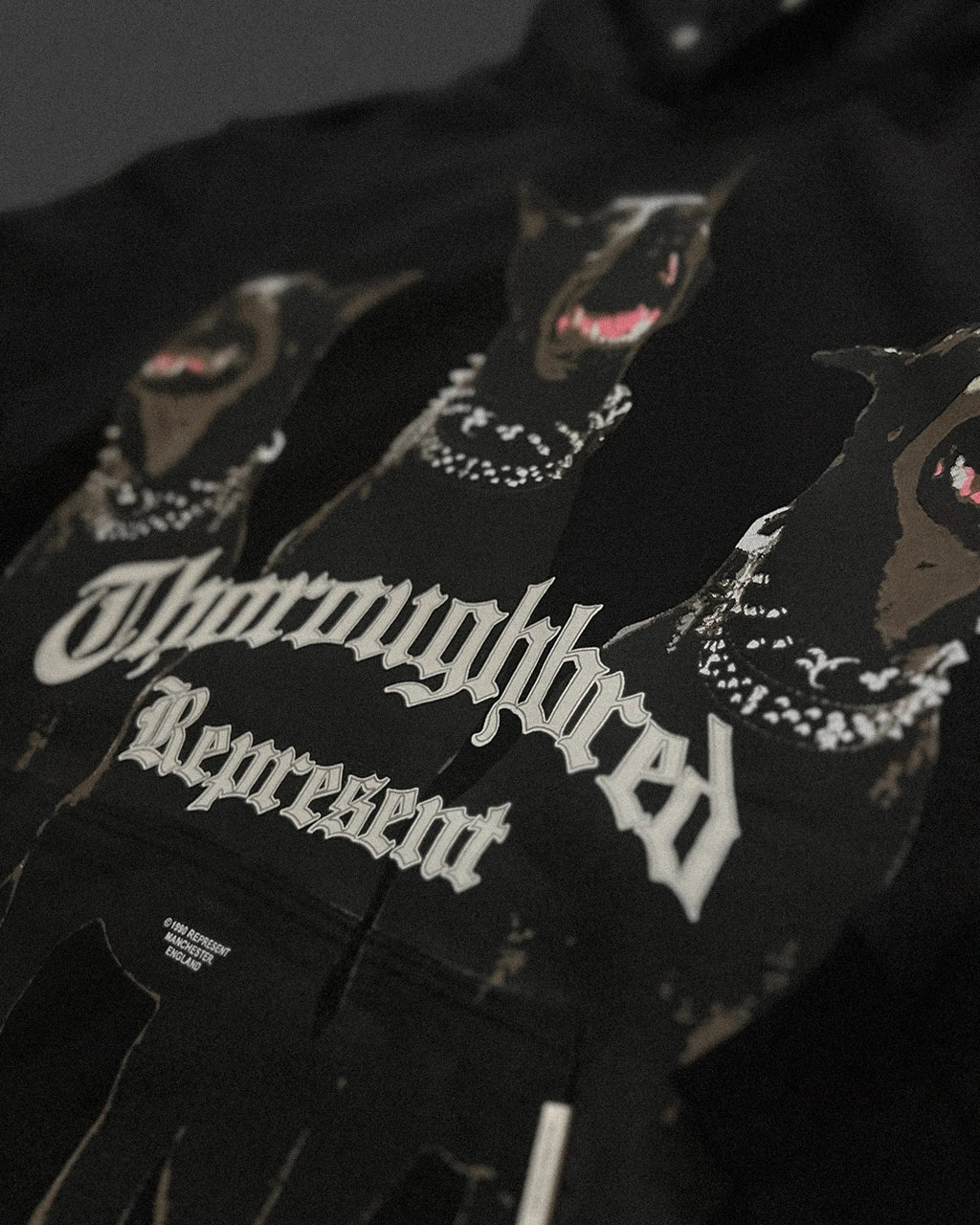 Represent - Mikina s kapucí Thoroughbred Oversized Hoodie - černá