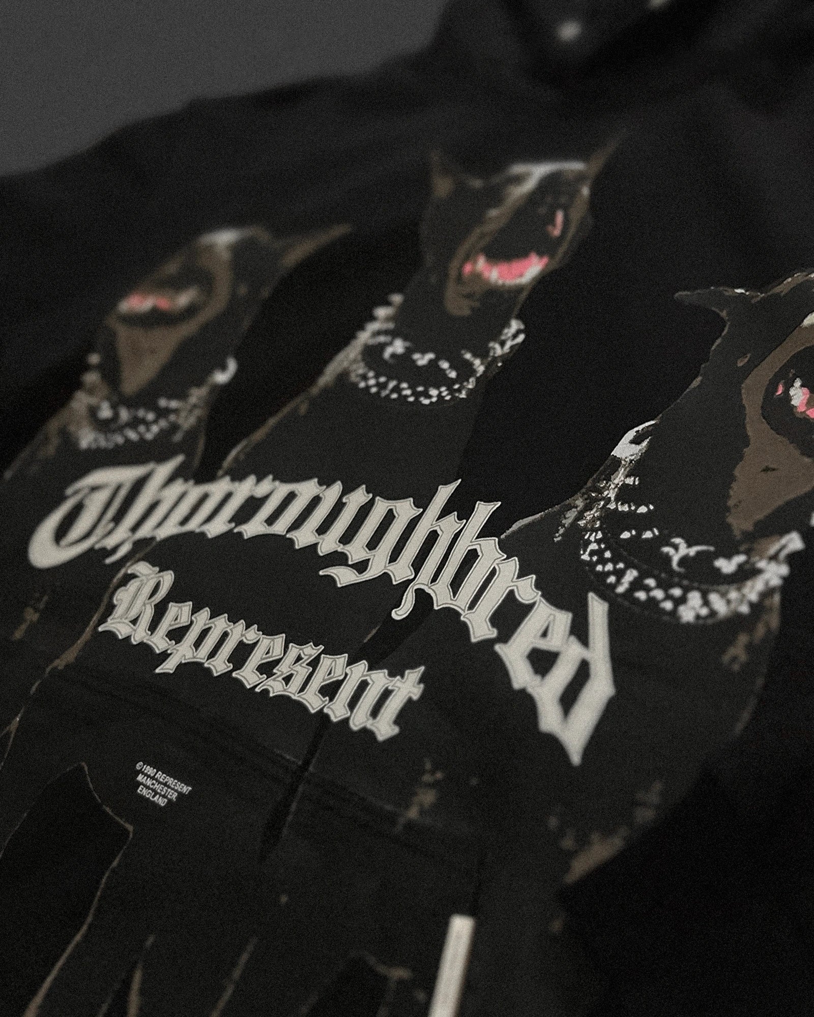 Represent - Mikina s kapucí Thoroughbred Oversized Hoodie - černá