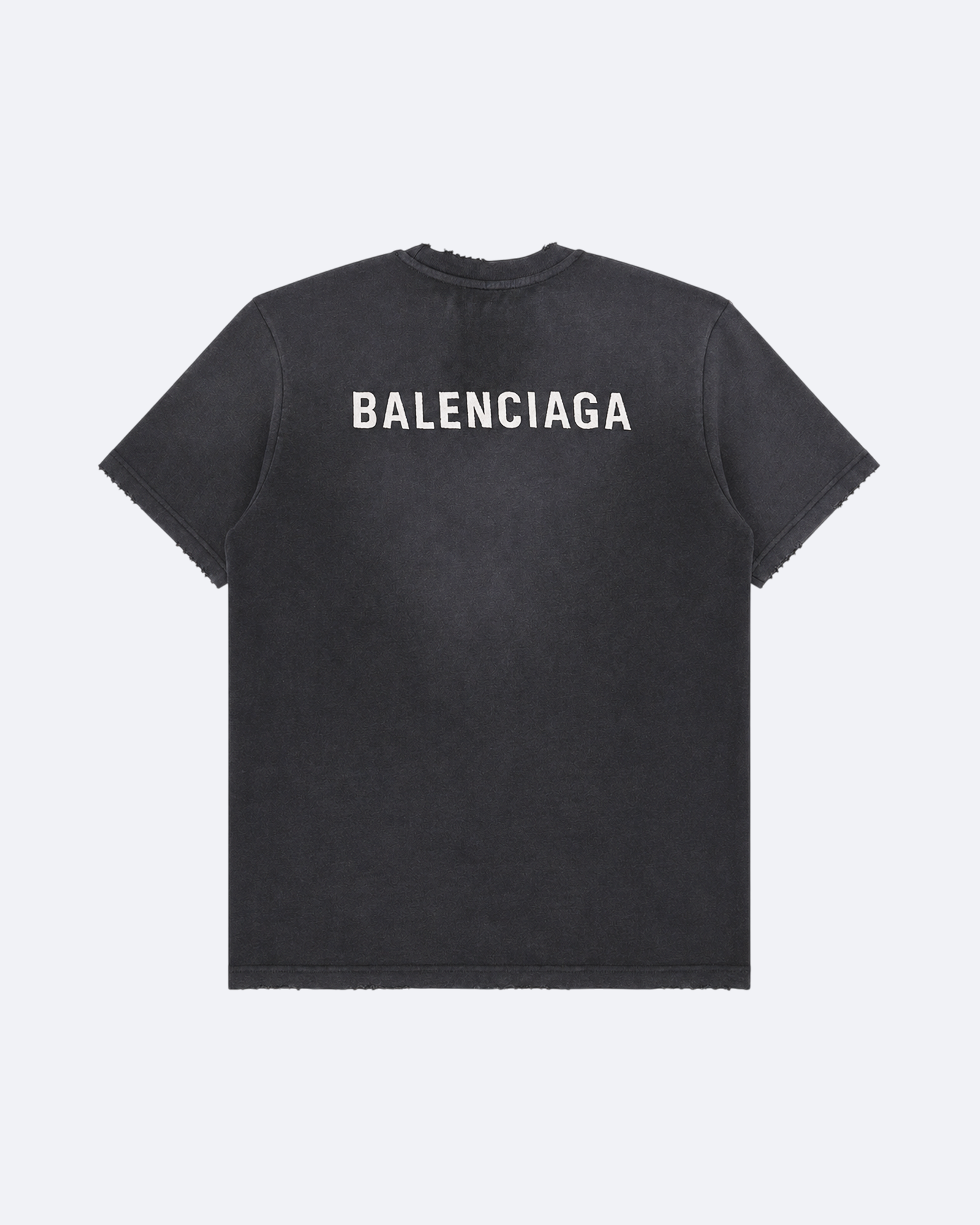 Balenciaga - Classic Logo Distressed T-Shirt - Dark Gray