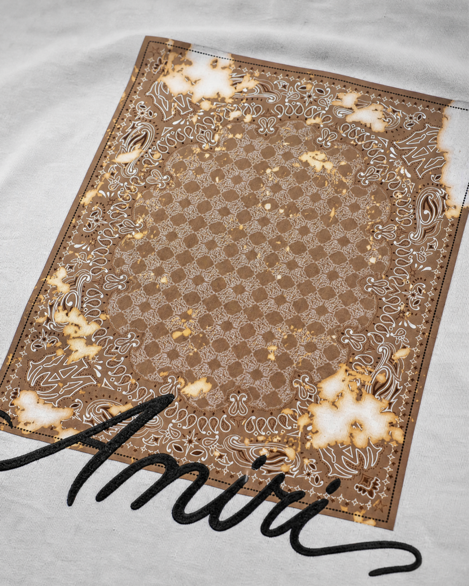 Amiri - Bandana Print T-Shirt - Dirty White
