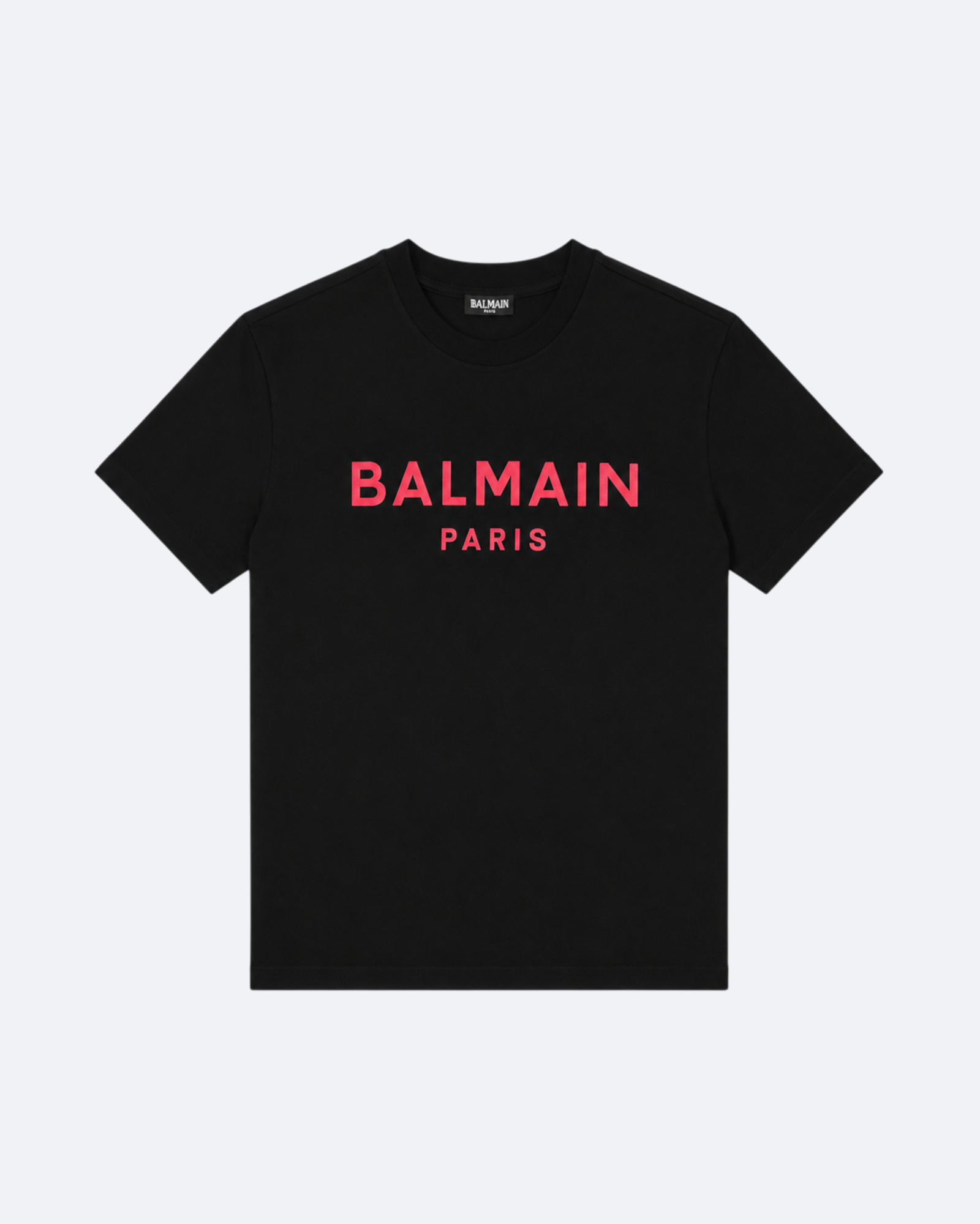 Balmain - Red Classic Logo T-Shirt - Black