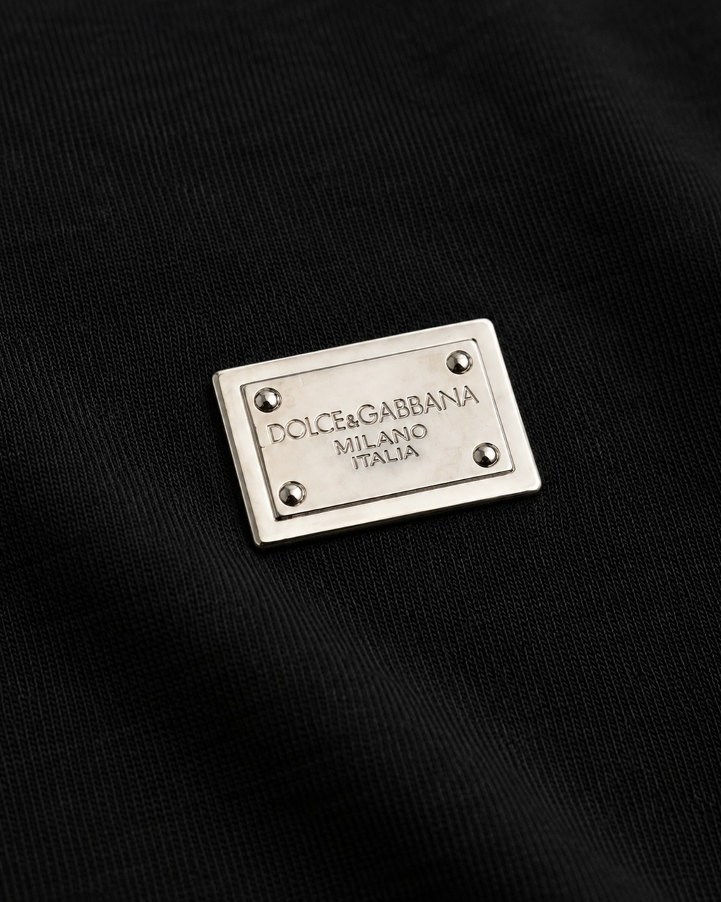 Dolce & Gabbana - Plate Logo T-Shirt - Black
