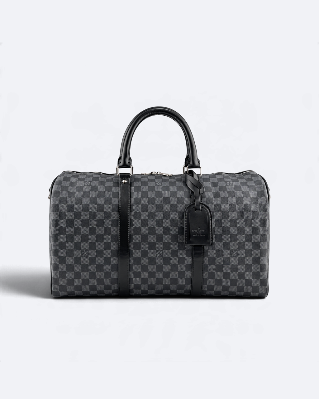 LVTN - Damier Pattern Duffle Bag - Black
