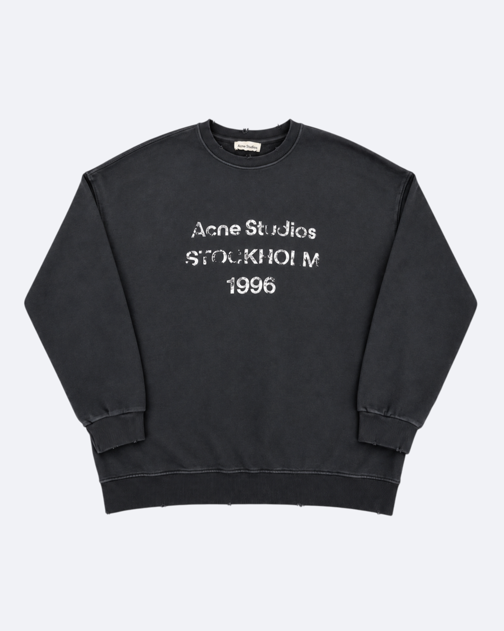 Acne Studios - Logotype Distressed Sweatshirt - Dark Gray