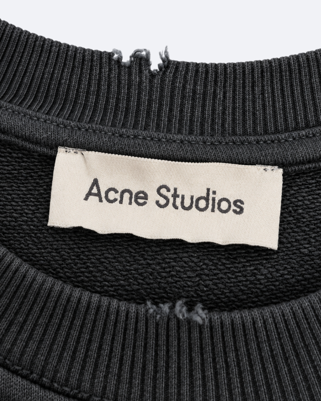 Acne Studios - Logotype Distressed Sweatshirt - Dark Gray