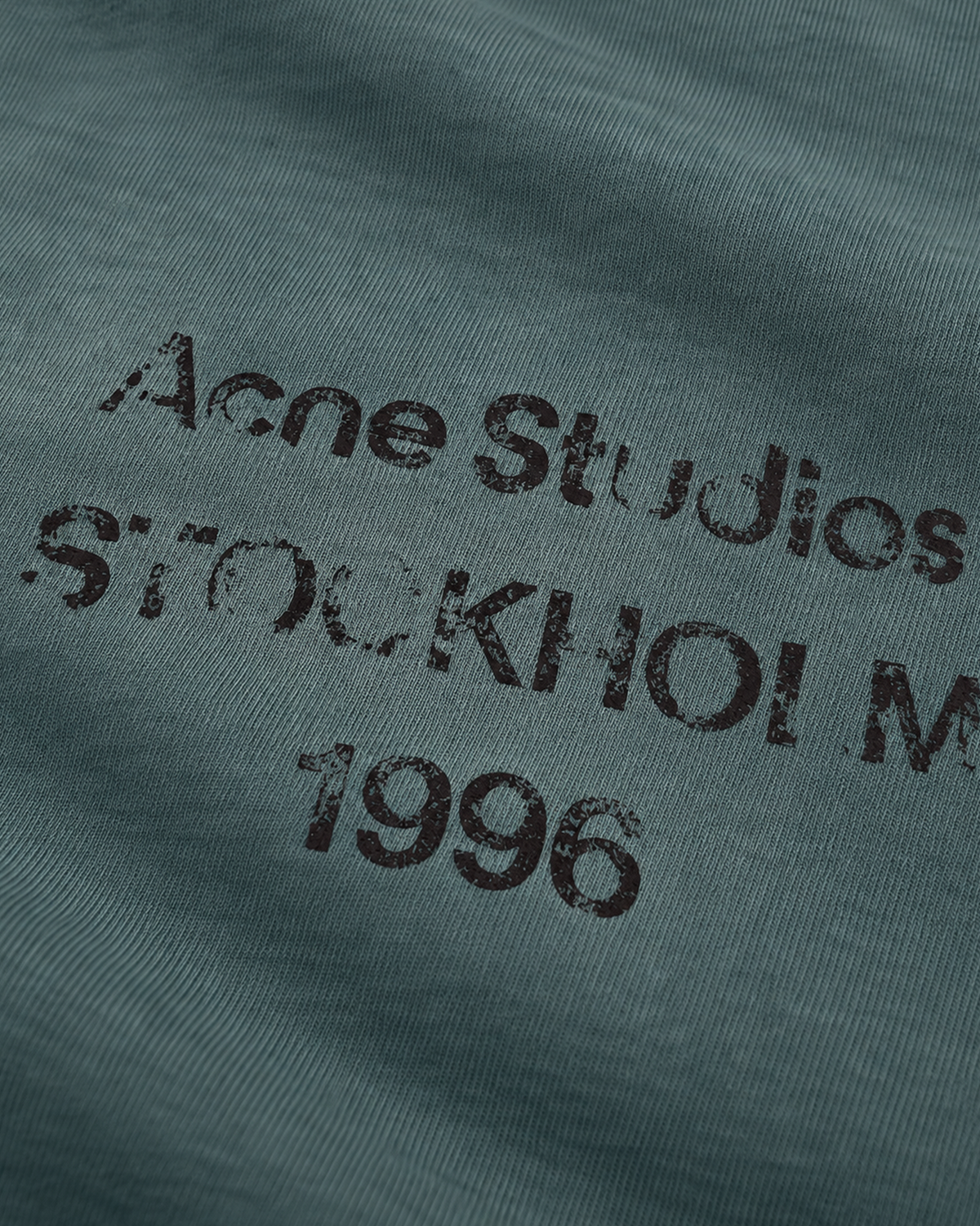 Acne Studios - Logotype Distressed Sweatshirt - Slate Teal
