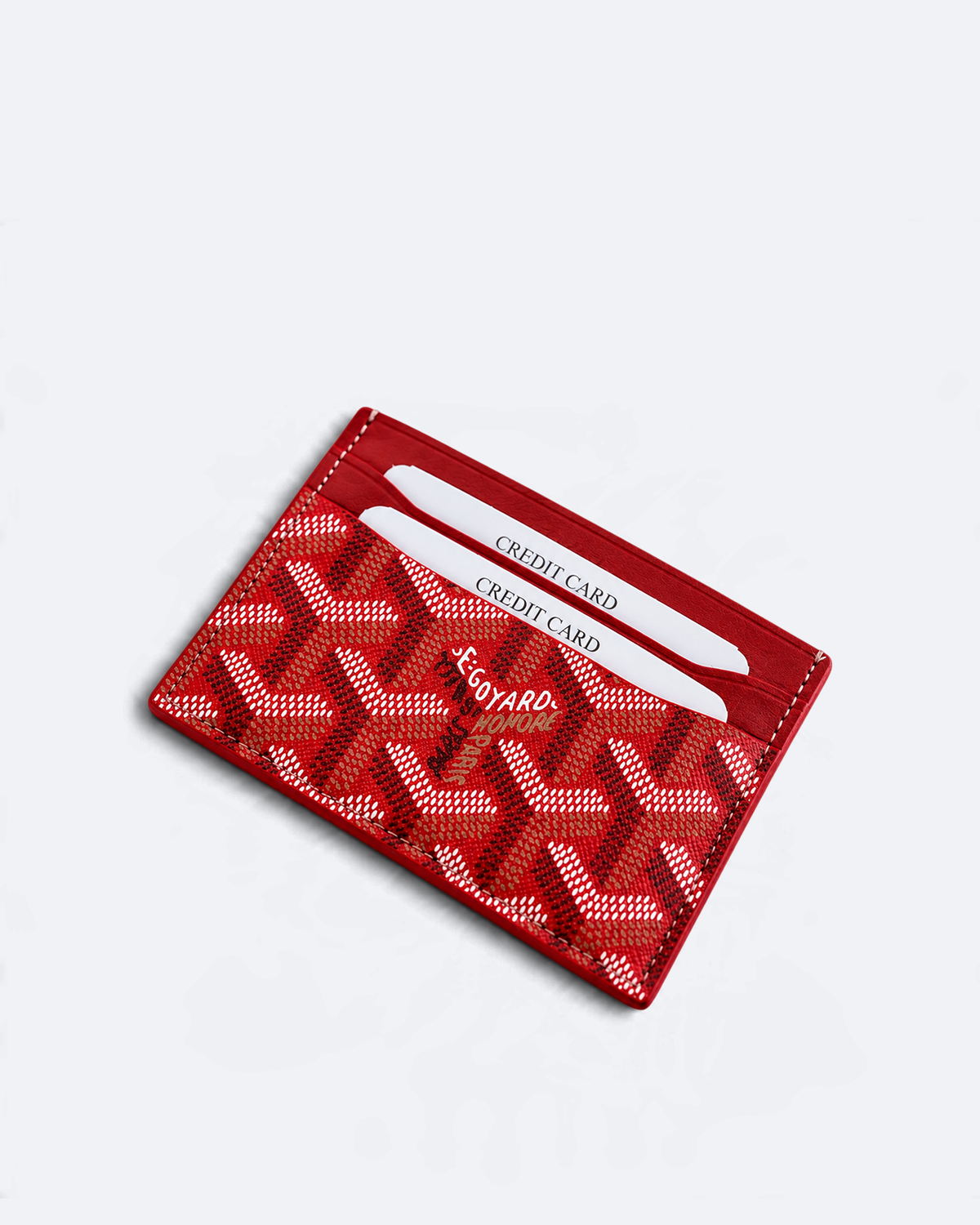 Goyard - Goyardine Pattern Cardholder - Red