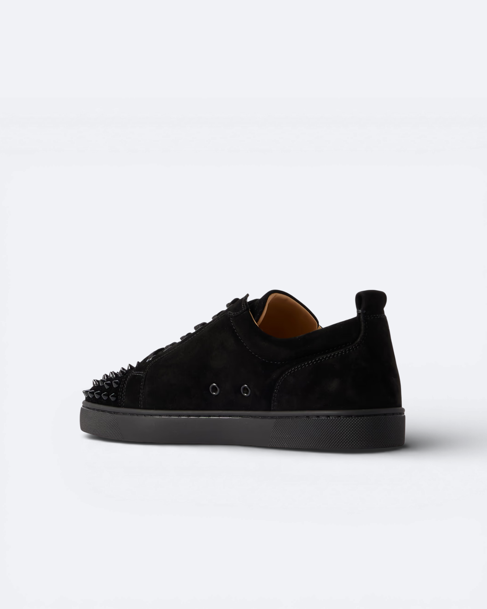 Christian Louboutin - Tenisky Louis Junior Spikes Low Velour - Černá