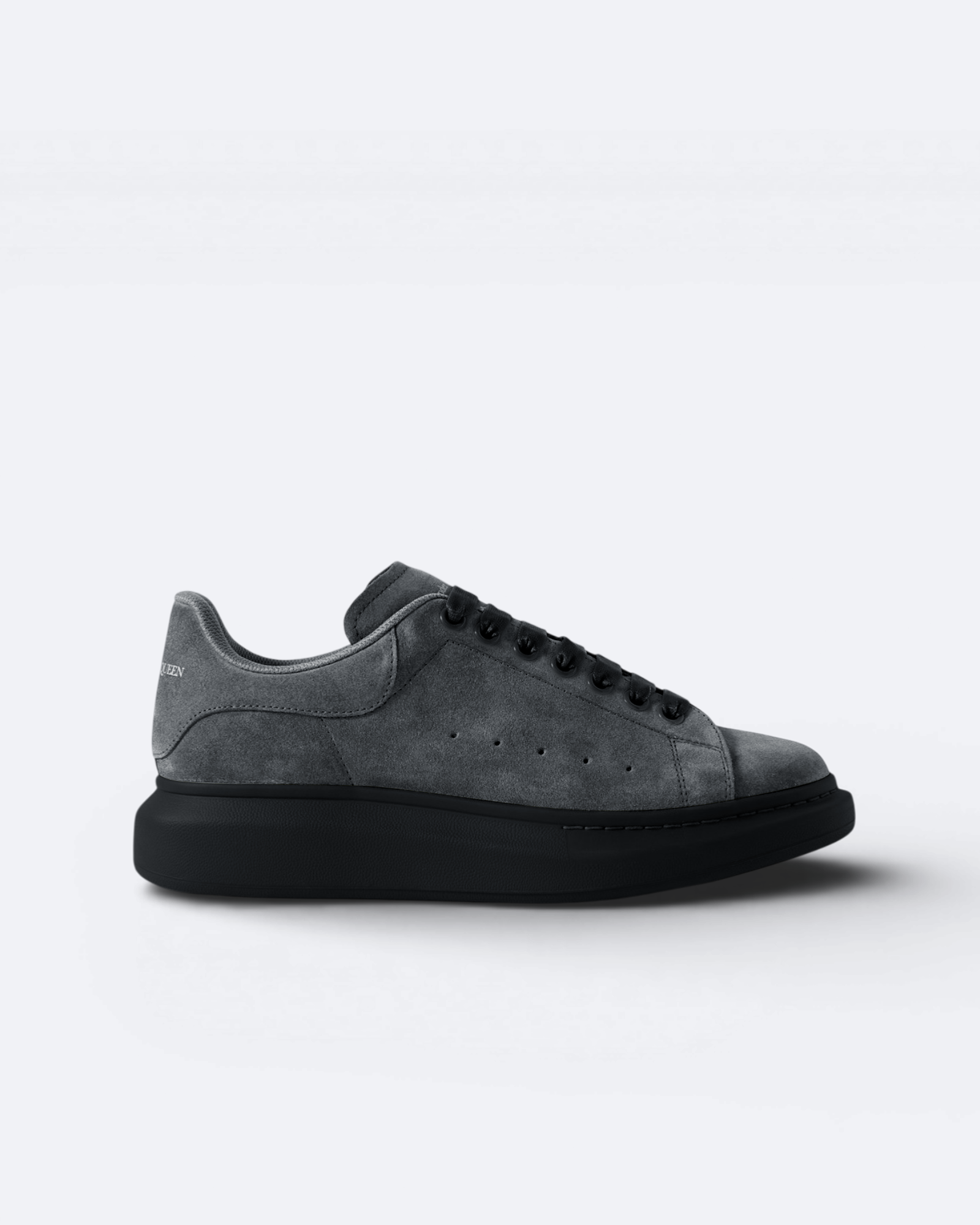 Alexander McQueen - Oversized tenisky - Sametová šedá/černá
