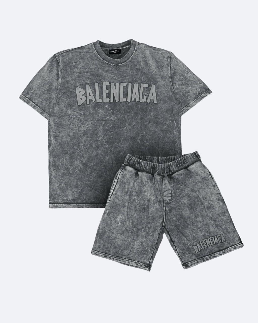 Balenciaga – Letní souprava s logem z pásky – Šedá