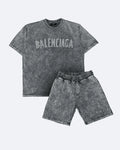 Balenciaga – Letní souprava s logem z pásky – Šedá