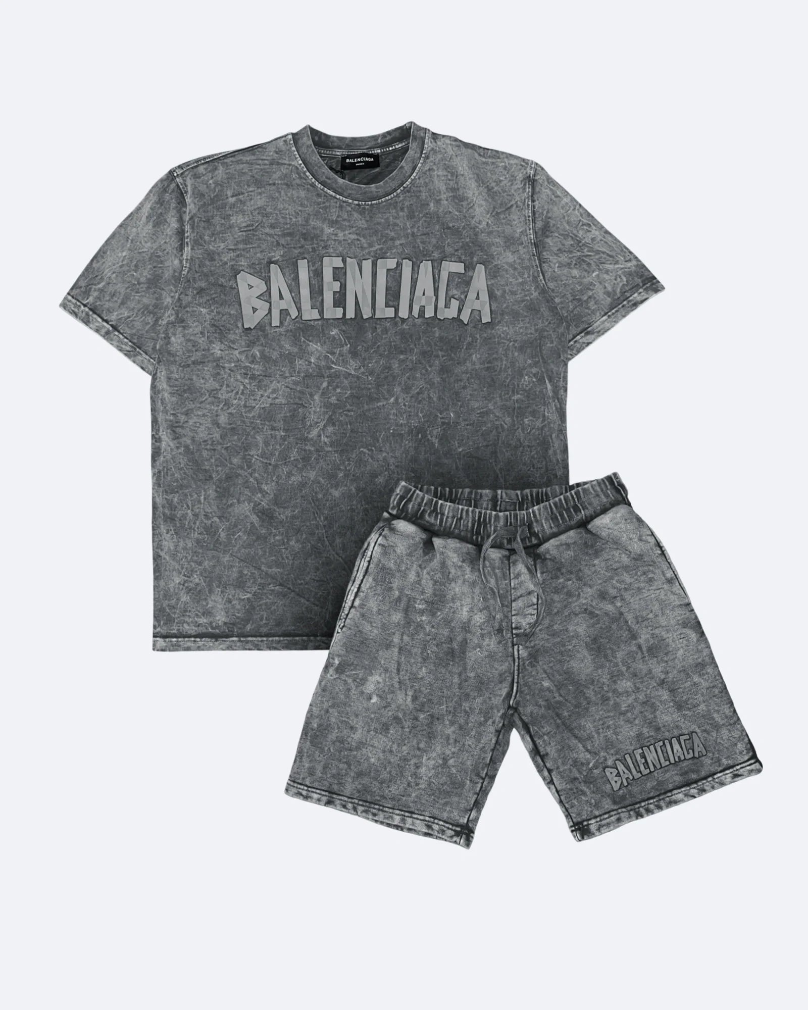 Balenciaga – Letní souprava s logem z pásky – Šedá
