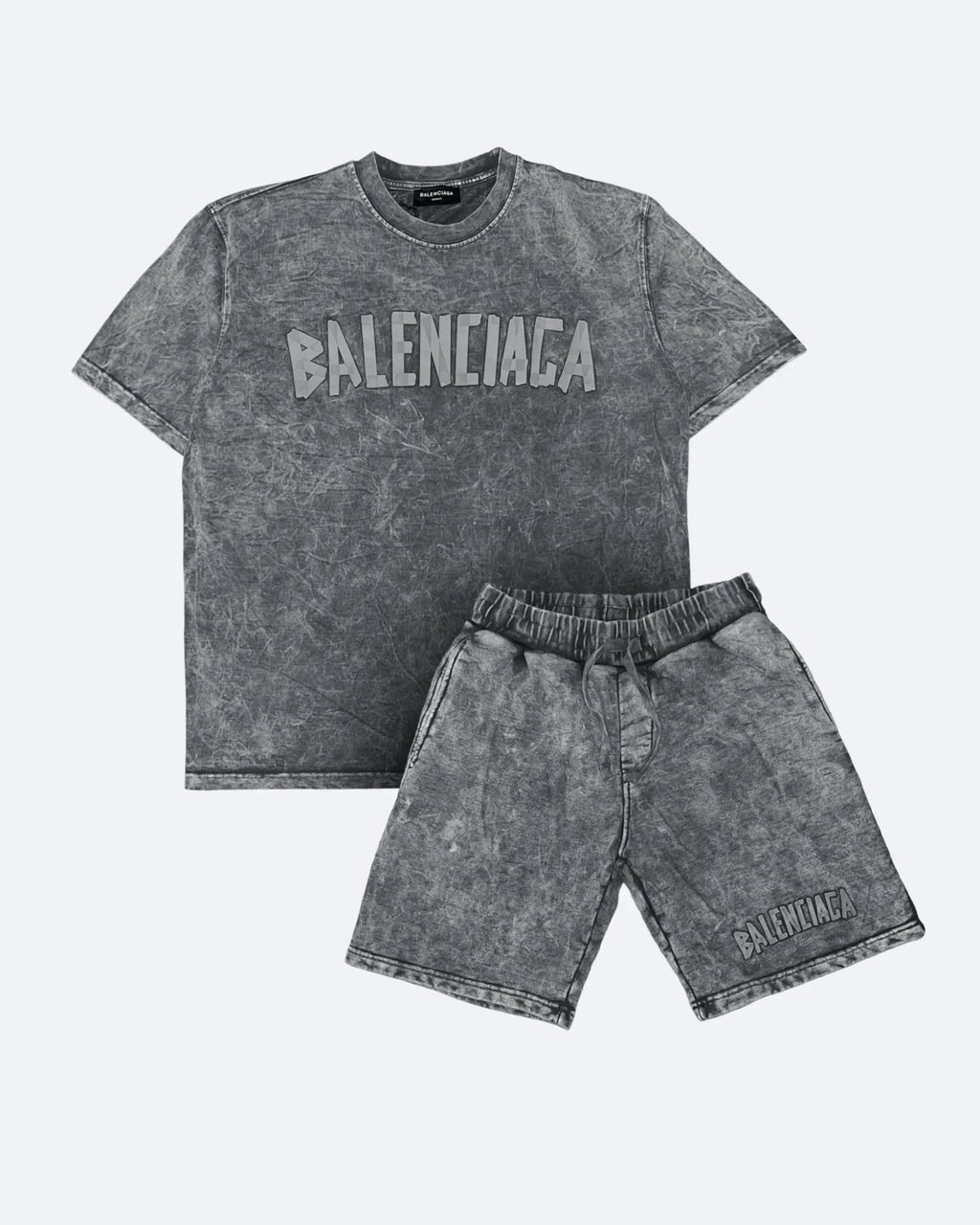 Balenciaga – Letní souprava s logem z pásky – Šedá
