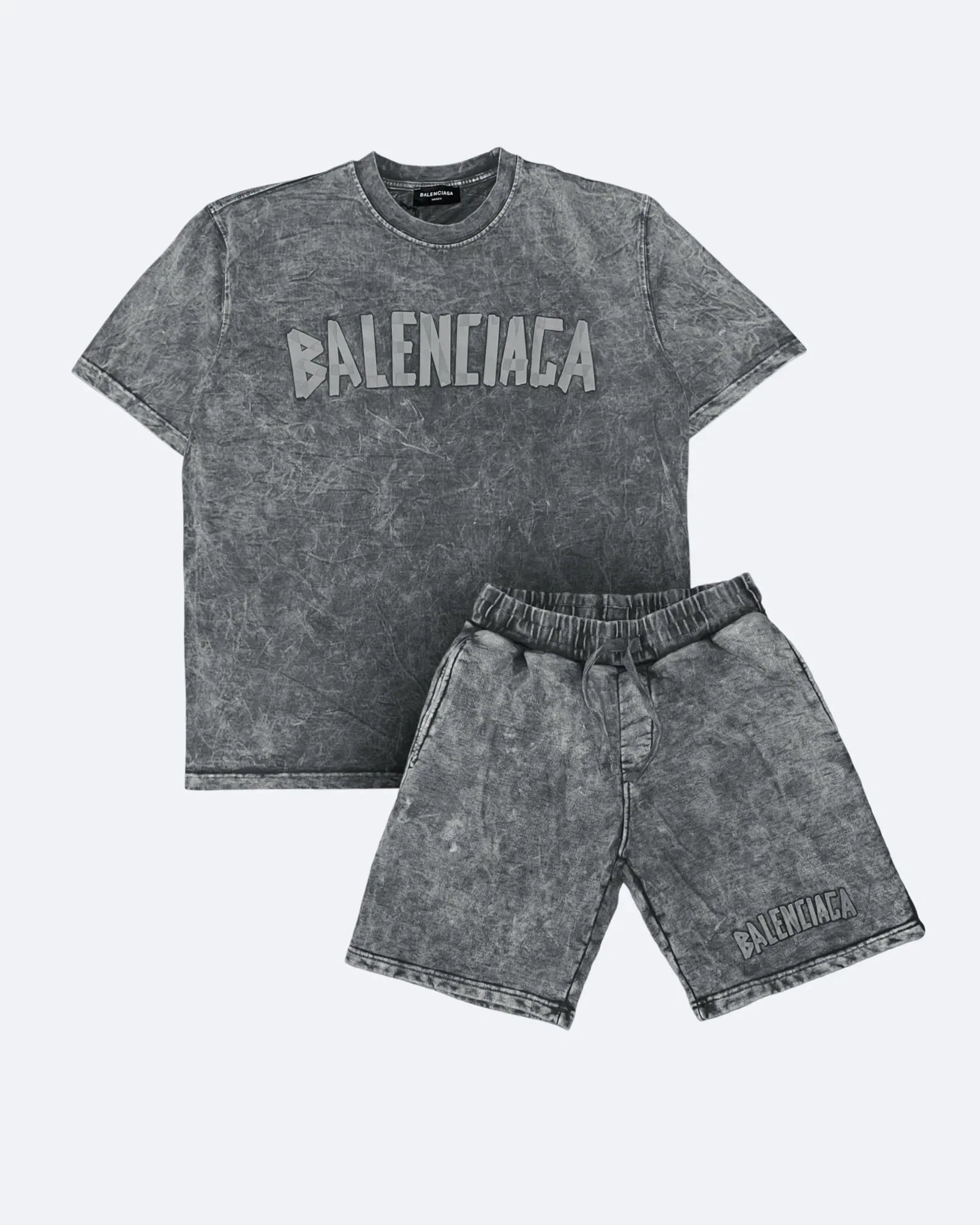 Balenciaga – Letní souprava s logem z pásky – Šedá