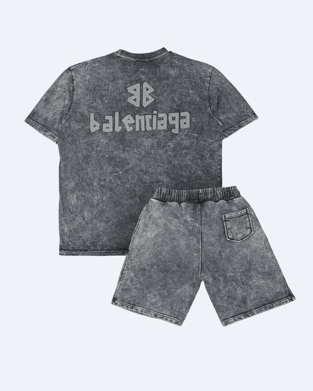 Balenciaga – Letní souprava s logem z pásky – Šedá