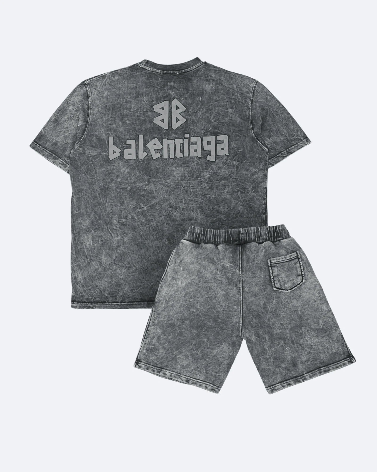 Balenciaga – Letní souprava s logem z pásky – Šedá