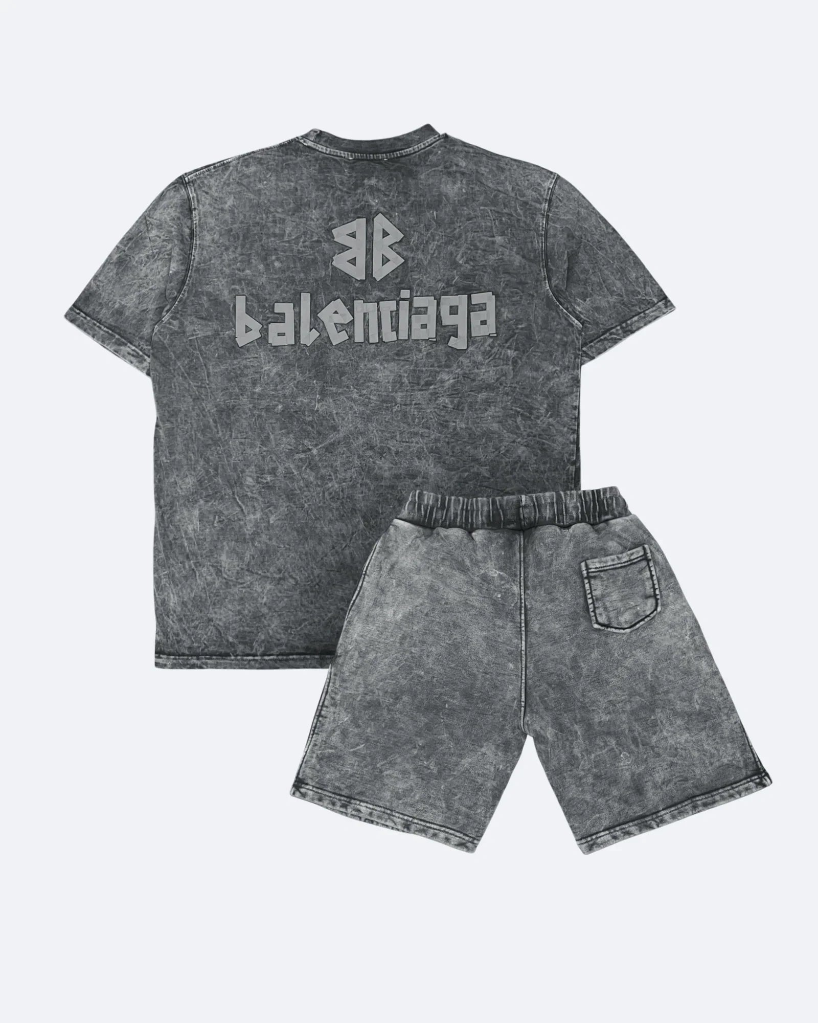 Balenciaga – Letní souprava s logem z pásky – Šedá