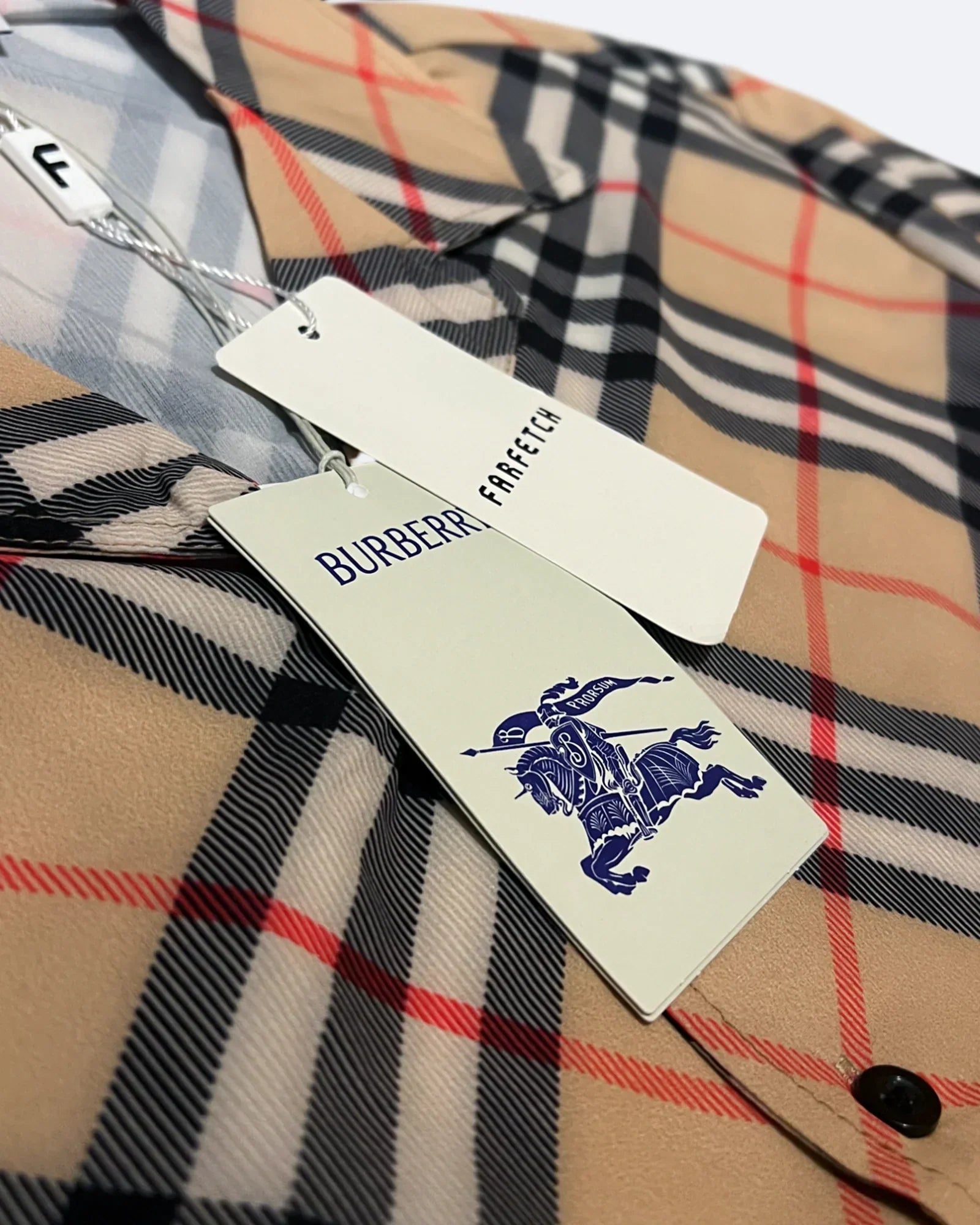 Burberry – letní komplet s kostkovaným vzorem – béžová