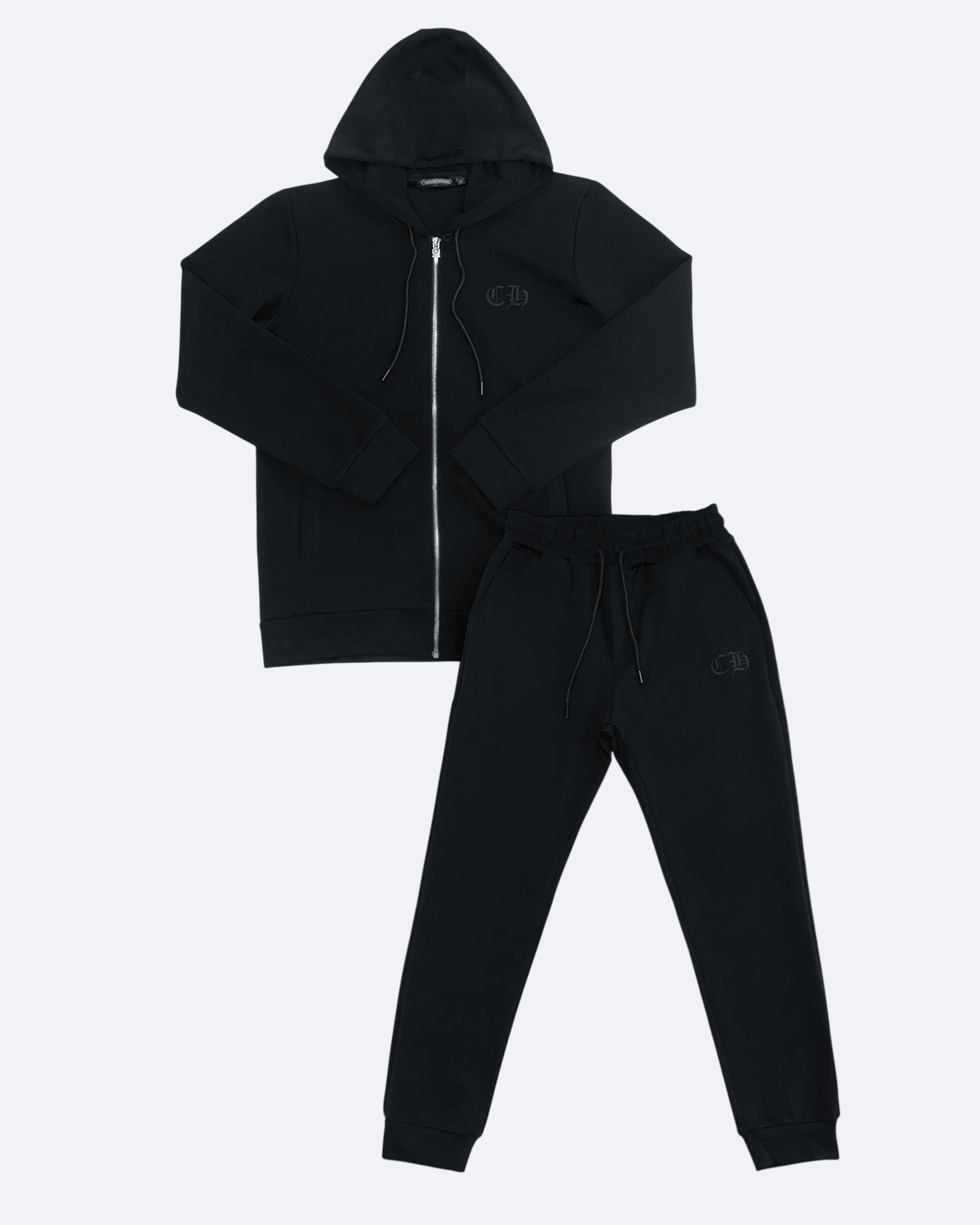Chrome Hearts - Černá souprava na zip s logem - Černá