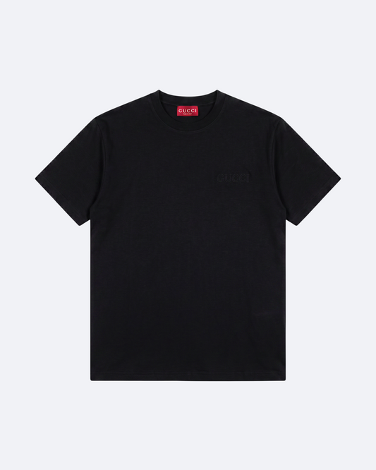 Gucci - Black Applique Logo T-Shirt - Black