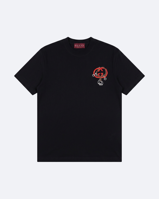 Gucci - Saddle Monogram Embroidery T-Shirt - Black