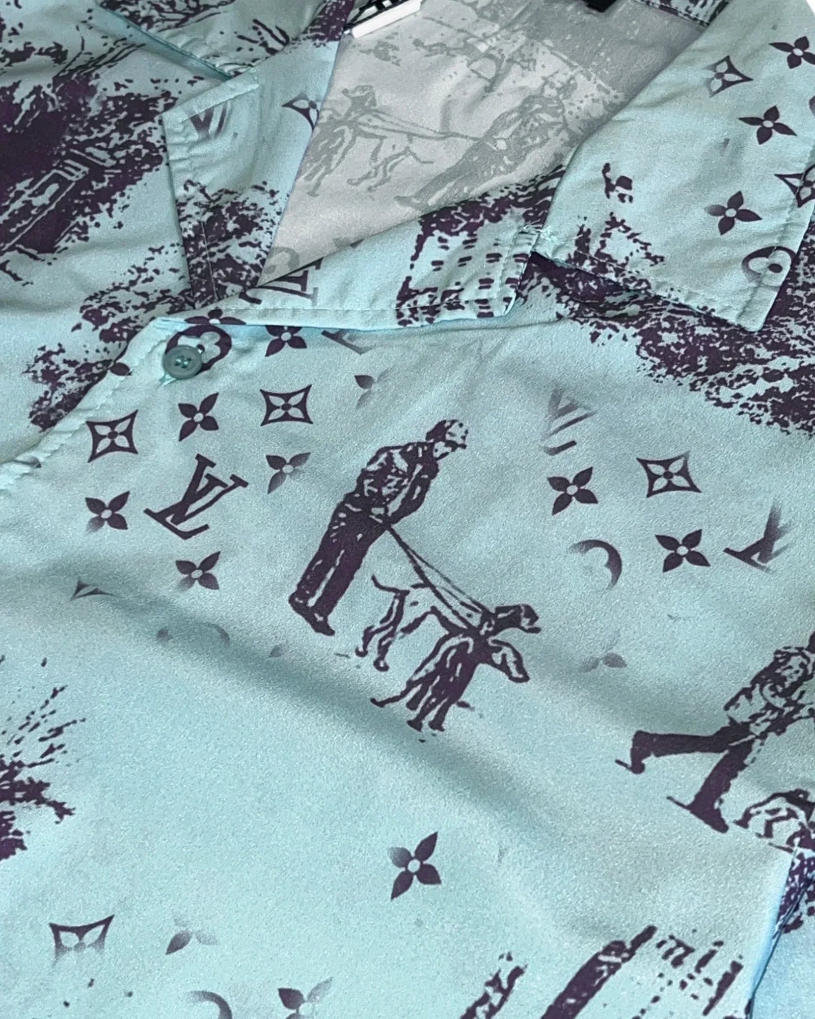 Louis Vuitton – Vintage scenický letní set – Světle modrá