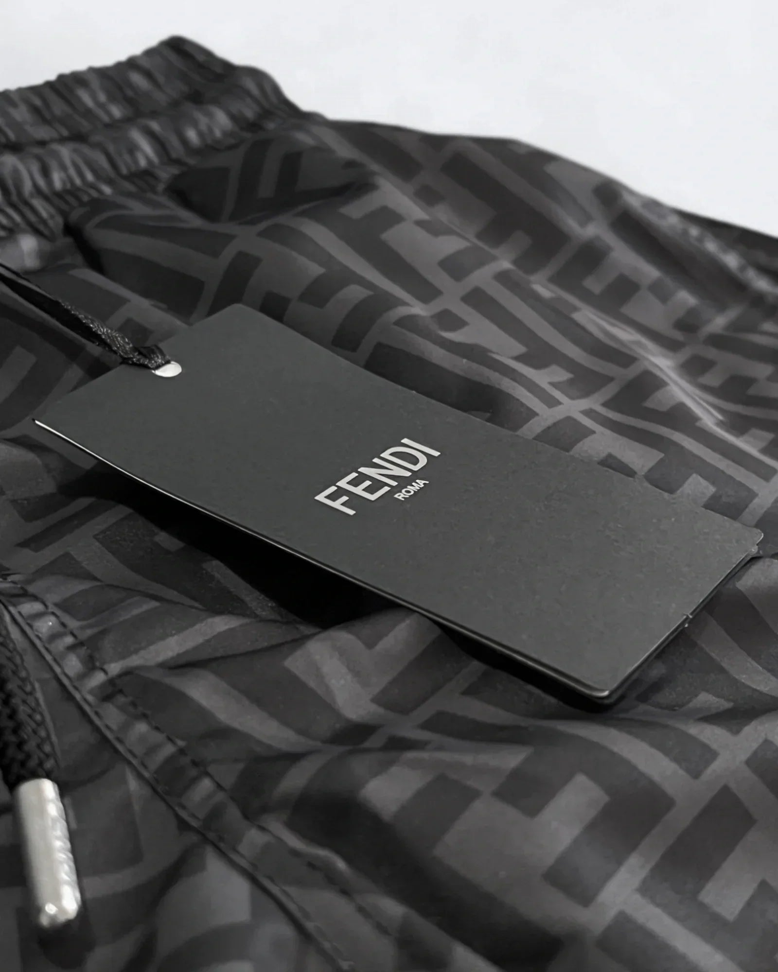 Fendi - Plavkové šortky s monogramem FF - Černá